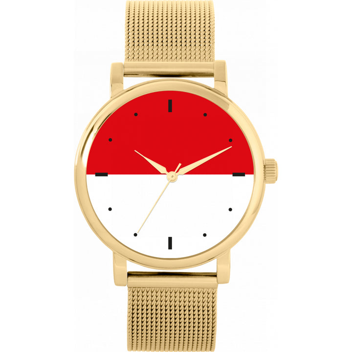 Ladies Indonesia Flag Watch