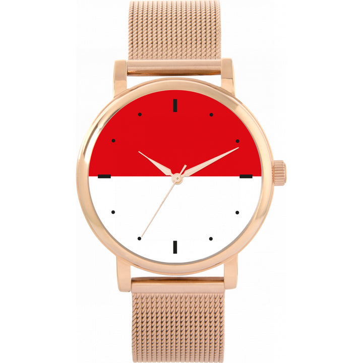 Ladies Indonesia Flag Watch