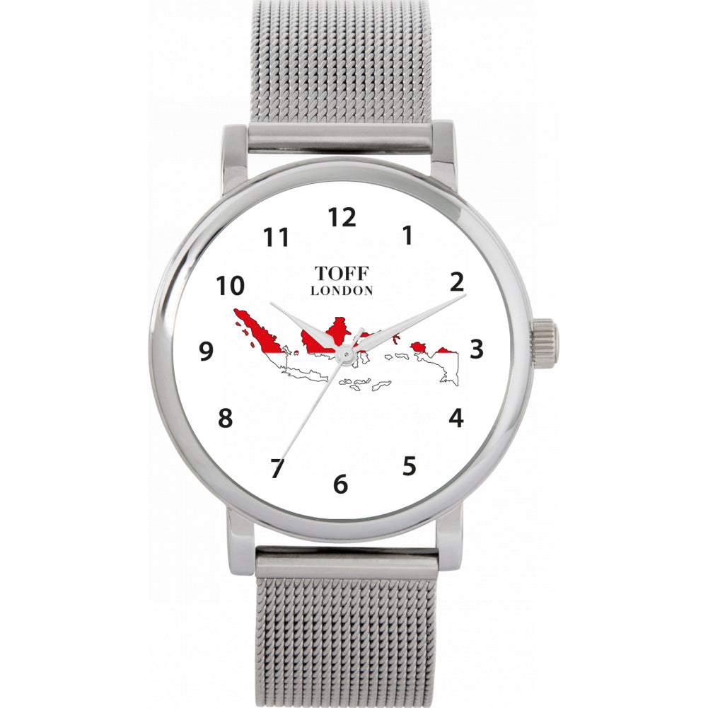 Ladies Indonesia Flag Watch