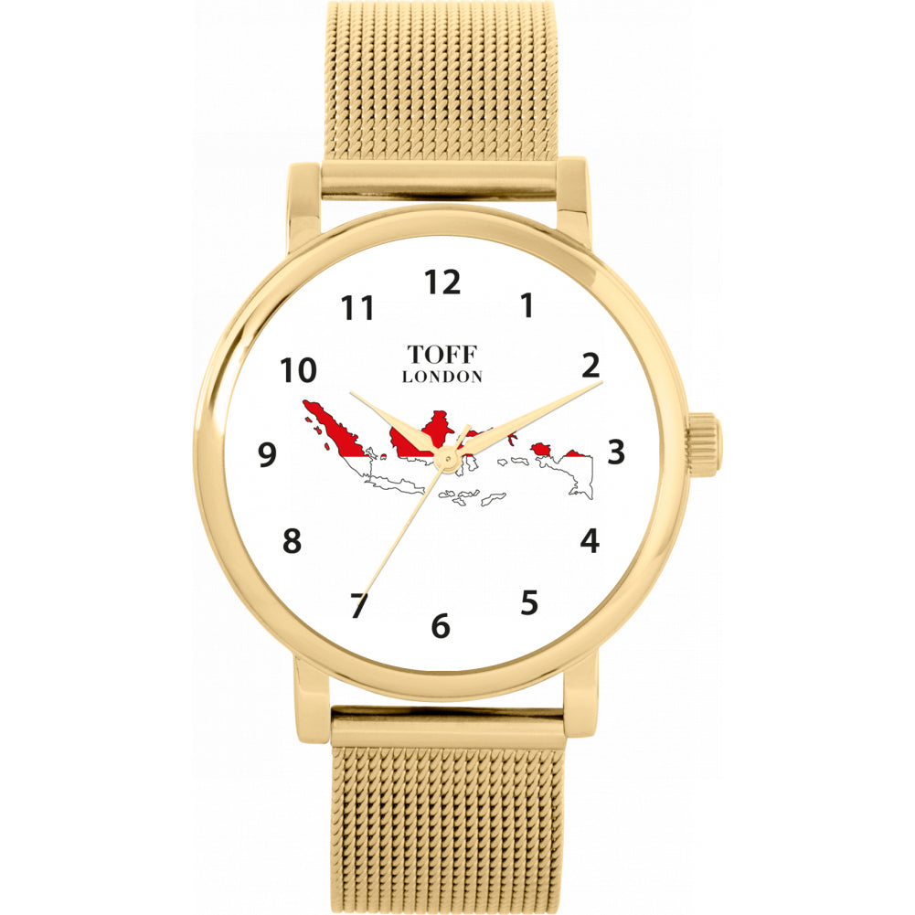Ladies Indonesia Flag Watch