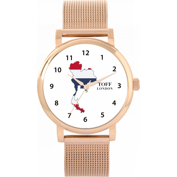 Ladies Thailand Flag Watch