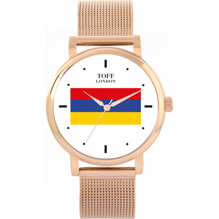 Ladies Armenia Flag Watch
