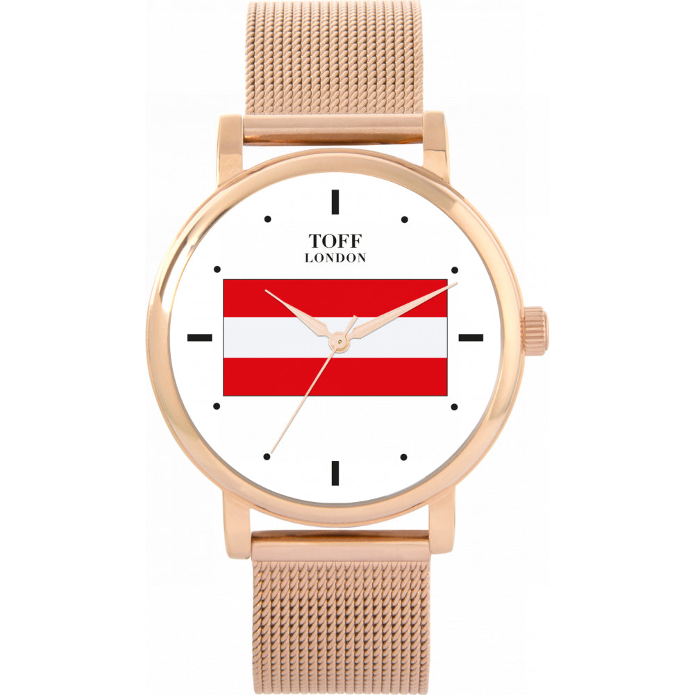 Ladies Austria Flag Watch