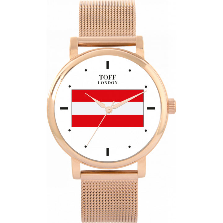 Ladies Austria Flag Watch