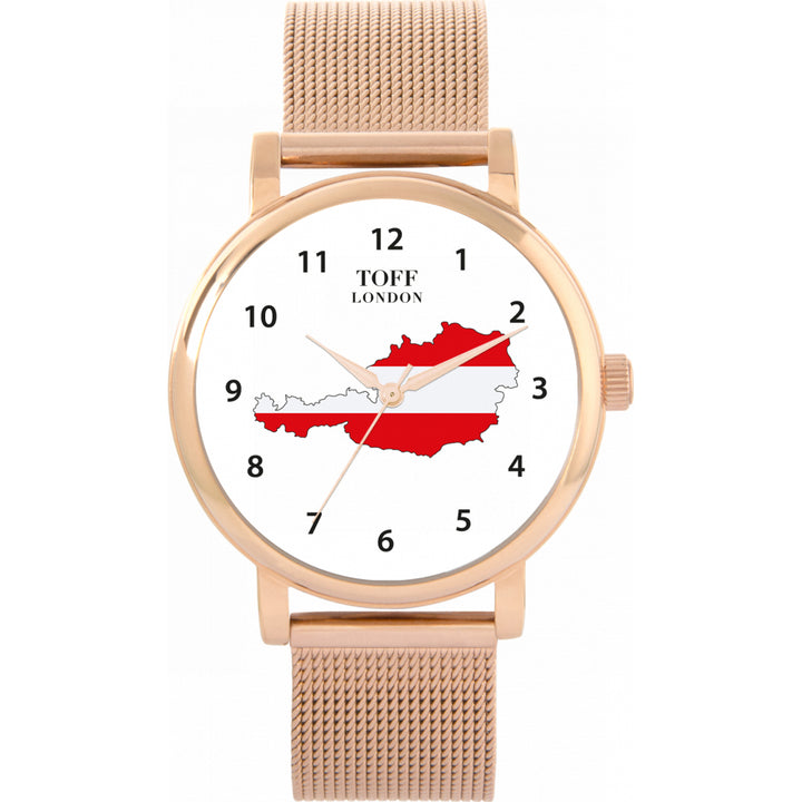 Ladies Austria Flag Watch