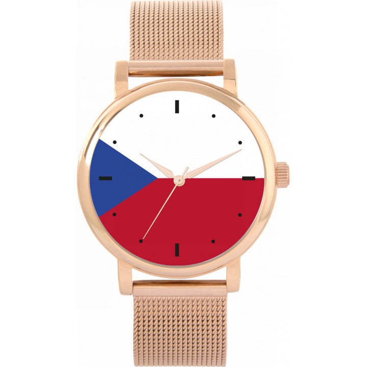 Ladies Czech Republic Flag Watch