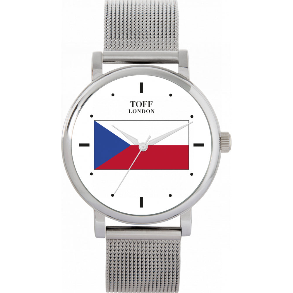 Ladies Czech Republic Flag Watch