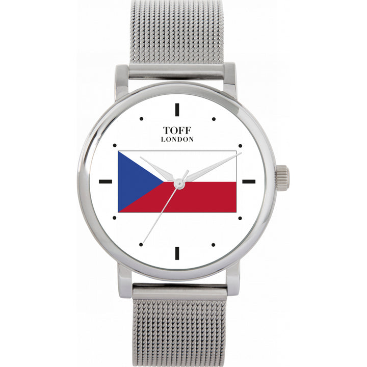 Ladies Czech Republic Flag Watch