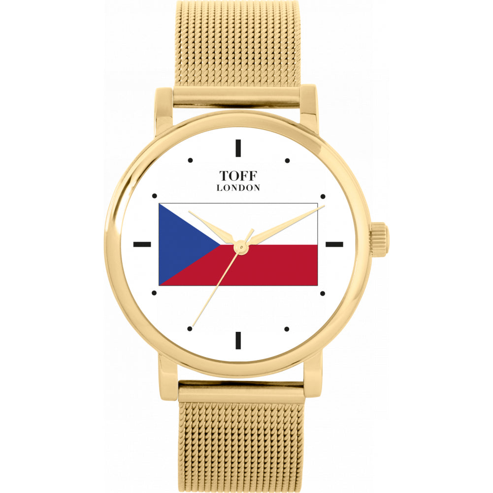 Ladies Czech Republic Flag Watch