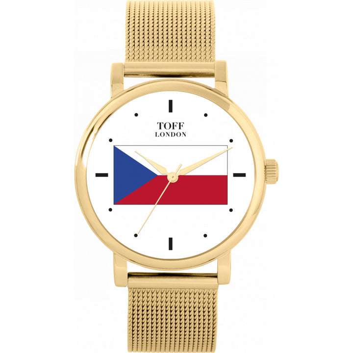 Ladies Czech Republic Flag Watch