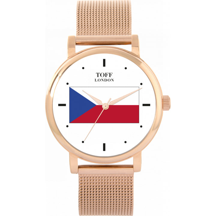 Ladies Czech Republic Flag Watch