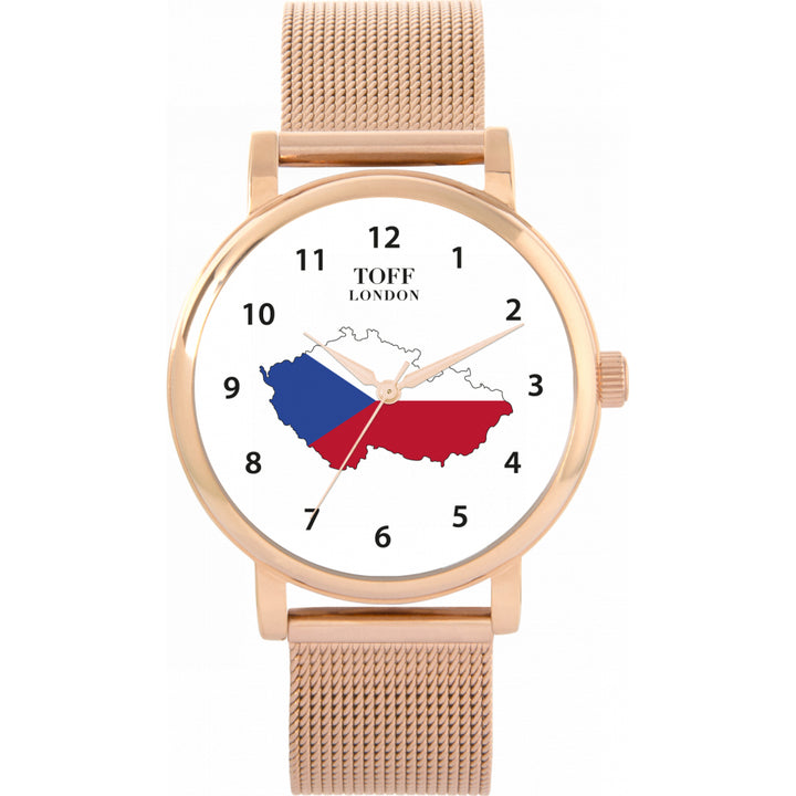 Ladies Czech Republic Flag Watch