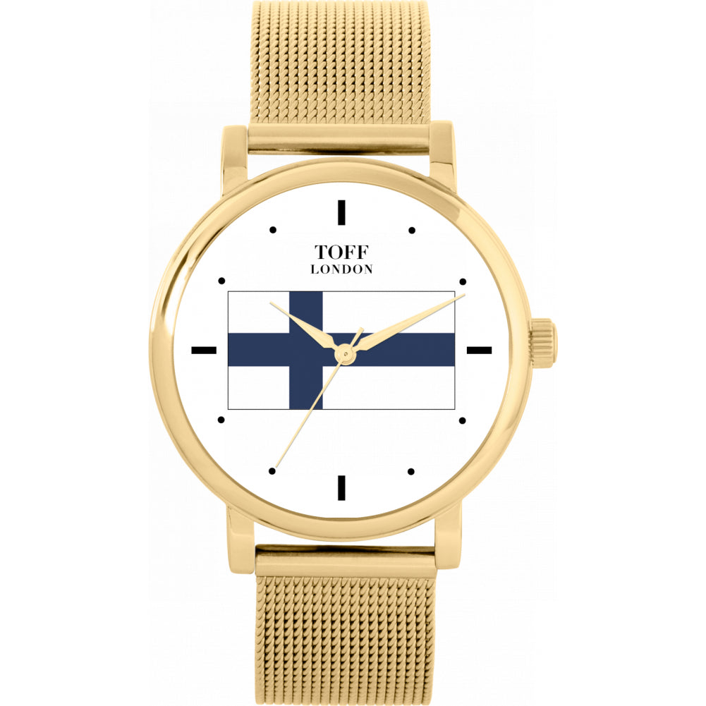 Ladies Finland Flag Watch