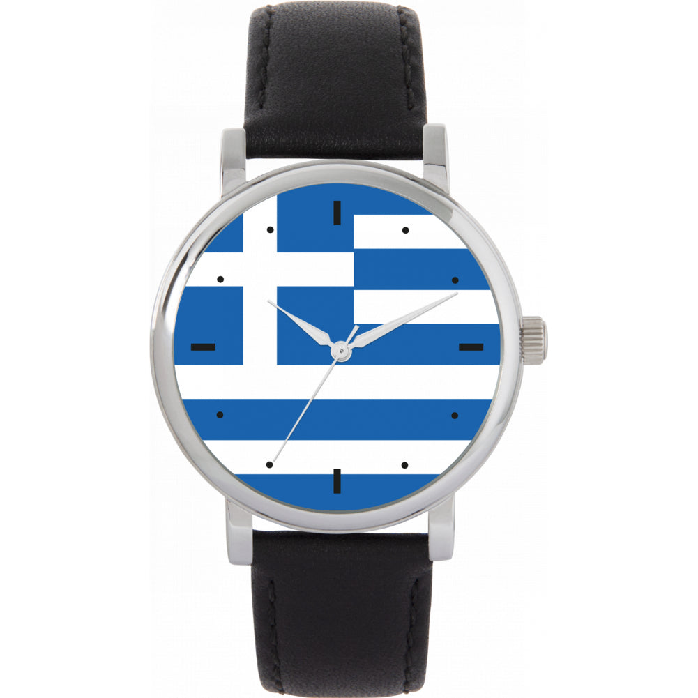 Ladies Greece Flag Watch