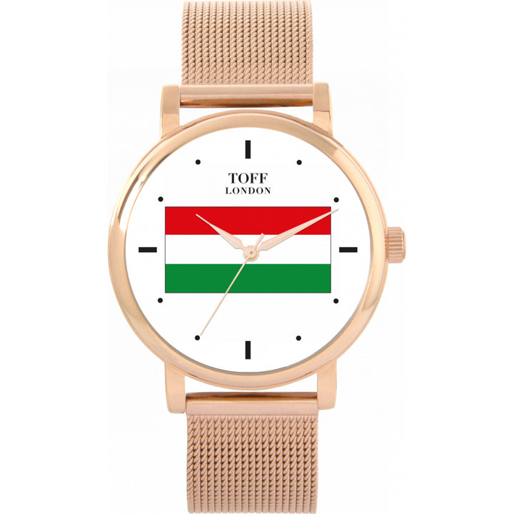 Ladies Hungary Flag Watch