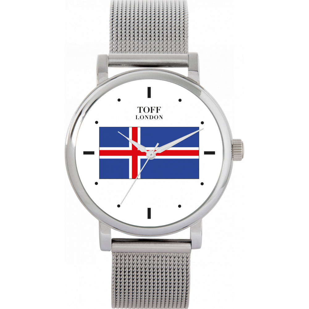 Ladies Iceland Flag Watch