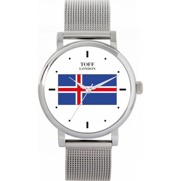 Ladies Iceland Flag Watch
