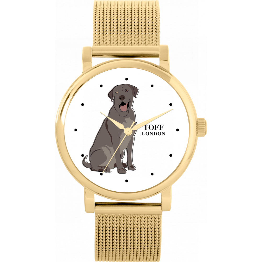 Ladies Silver Labrador Retriever Dog Watch