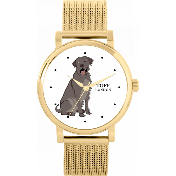 Ladies Silver Labrador Retriever Dog Watch