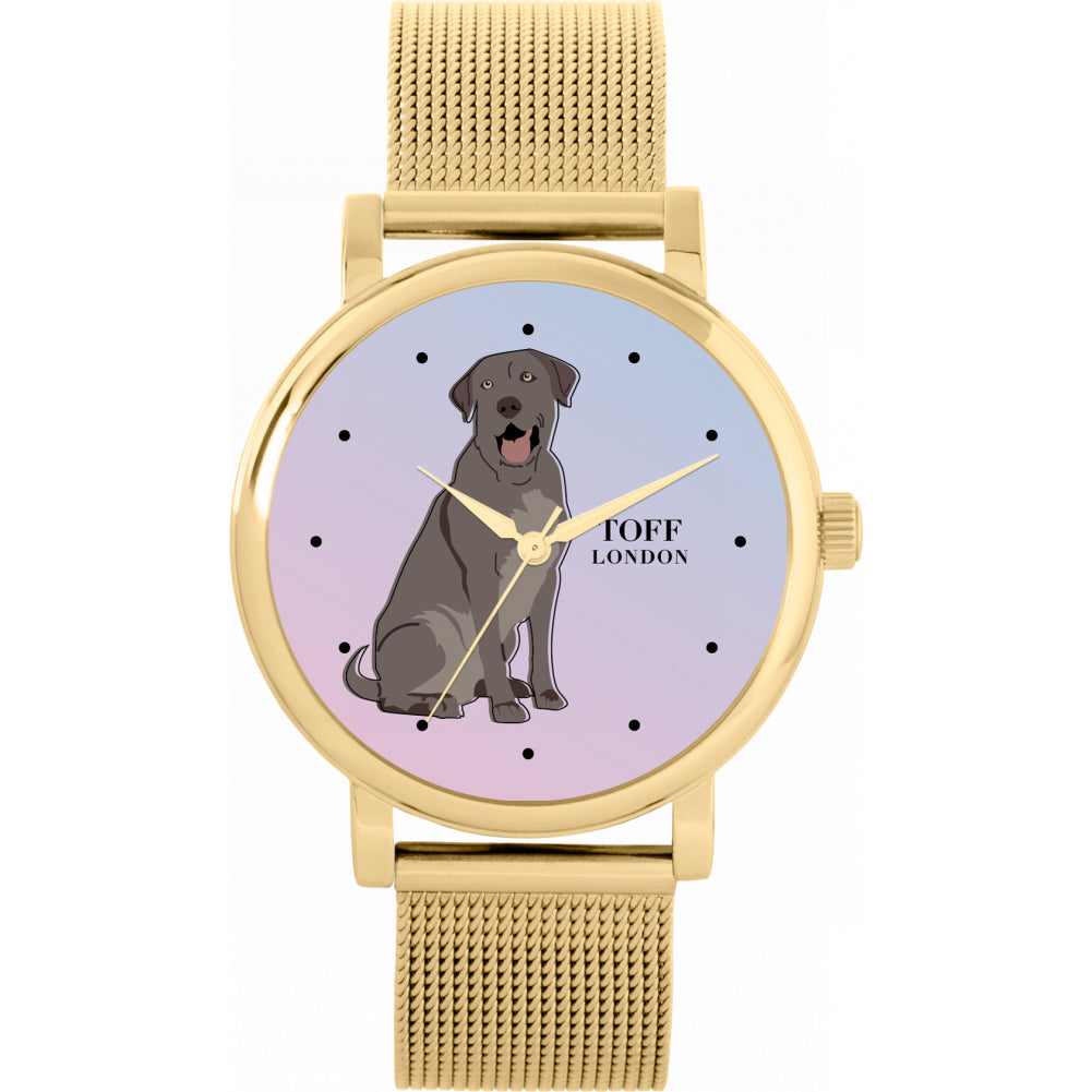 Ladies Silver Labrador Retriever Dog Watch