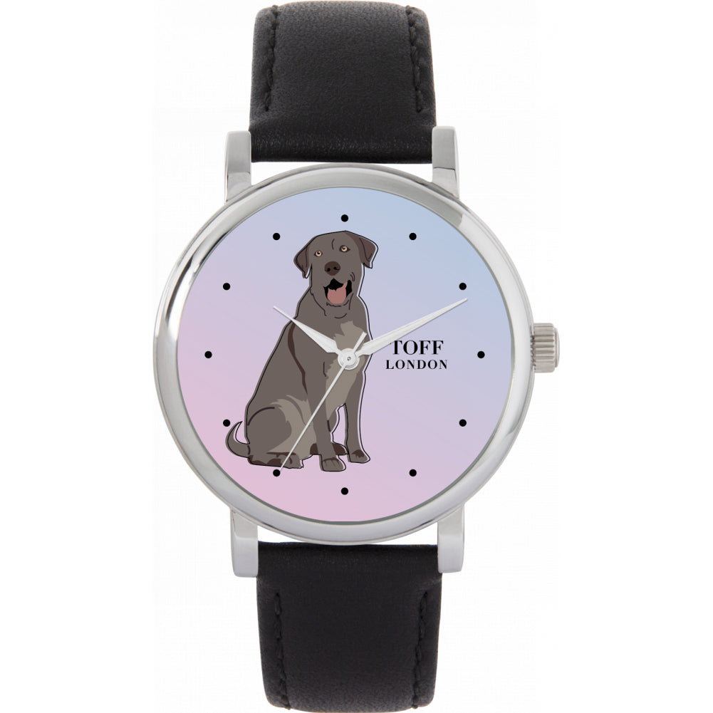 Ladies Silver Labrador Retriever Dog Watch