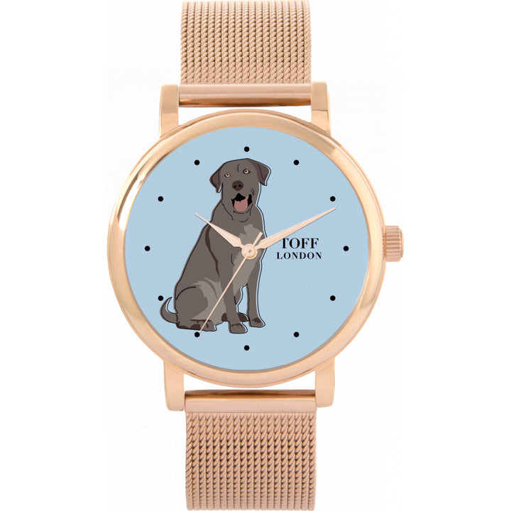 Ladies Silver Labrador Retriever Dog Watch