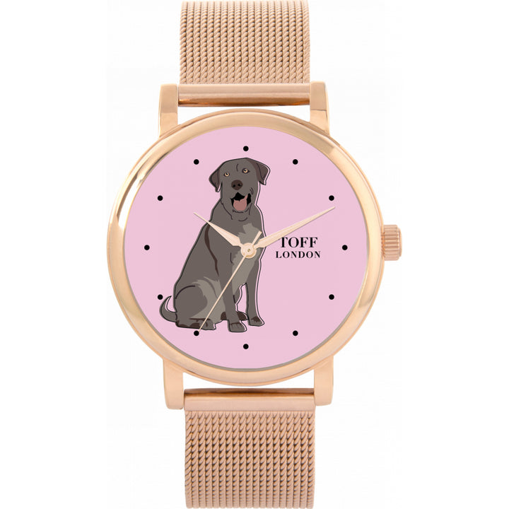 Ladies Silver Labrador Retriever Dog Watch