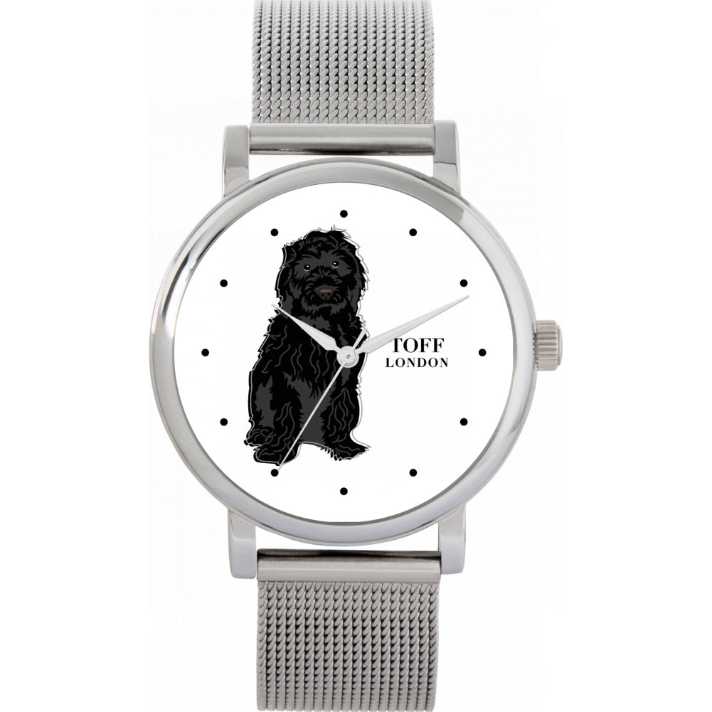 Ladies Black Cockapoo Dog Watch