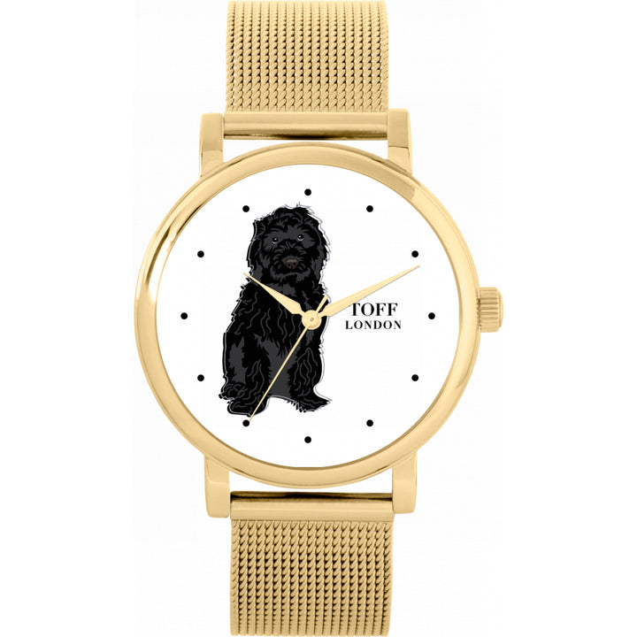Ladies Black Cockapoo Dog Watch