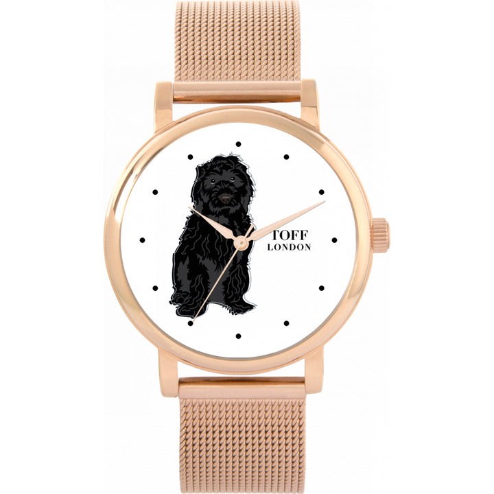 Ladies Black Cockapoo Dog Watch