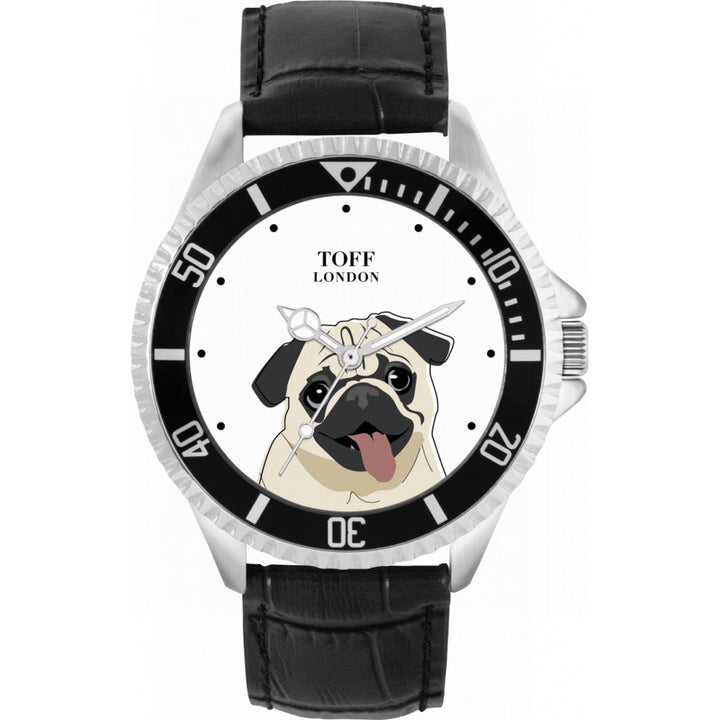 Mens Pug Dog Watch