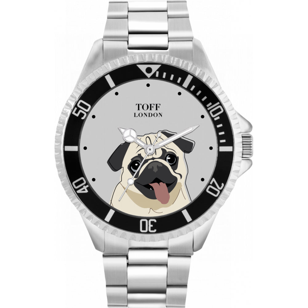 Mens Pug Dog Watch