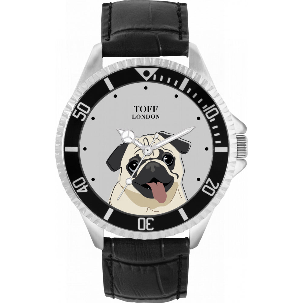 Mens Pug Dog Watch