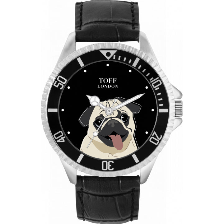 Mens Pug Dog Watch