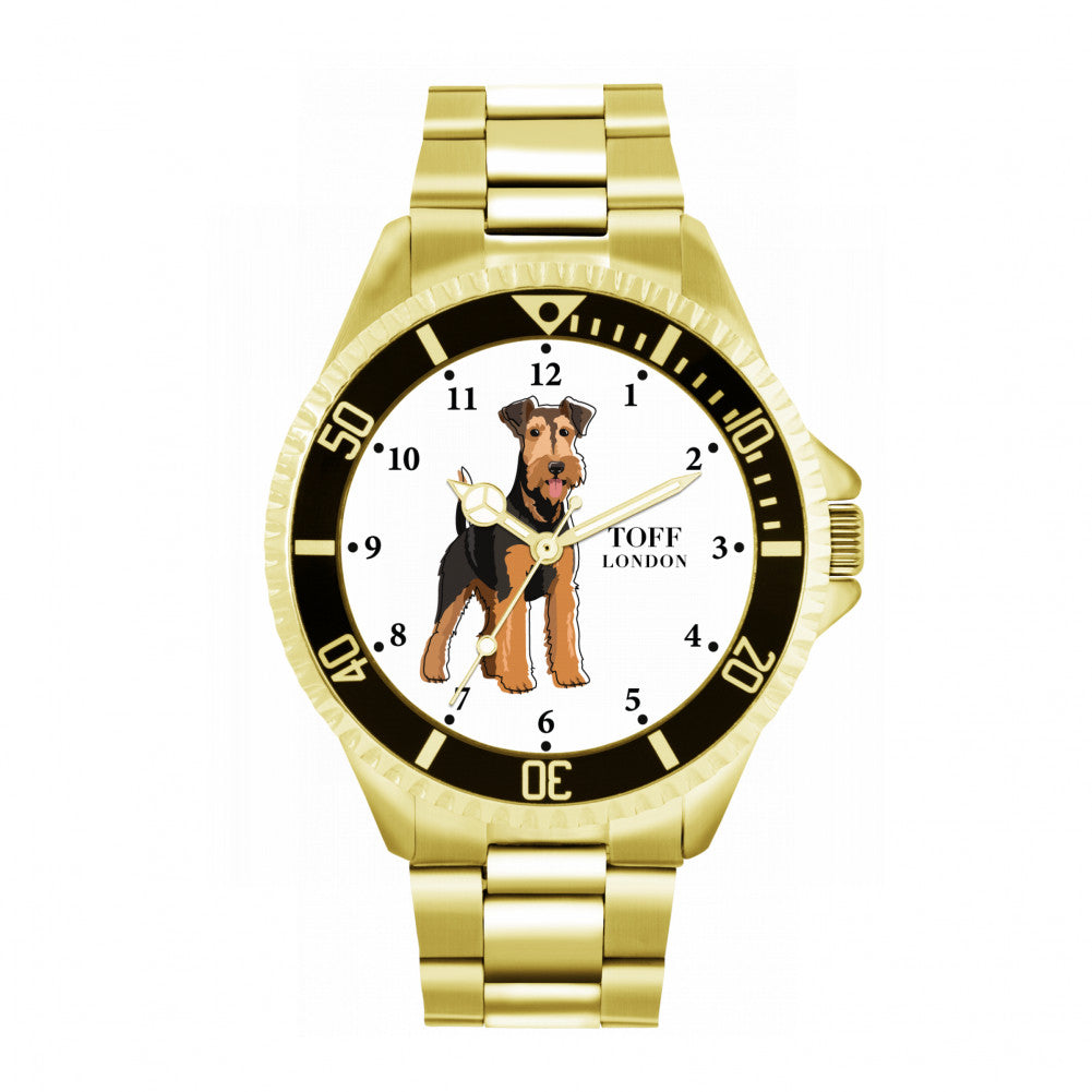 Mens Airedale Terrier Dog Watch